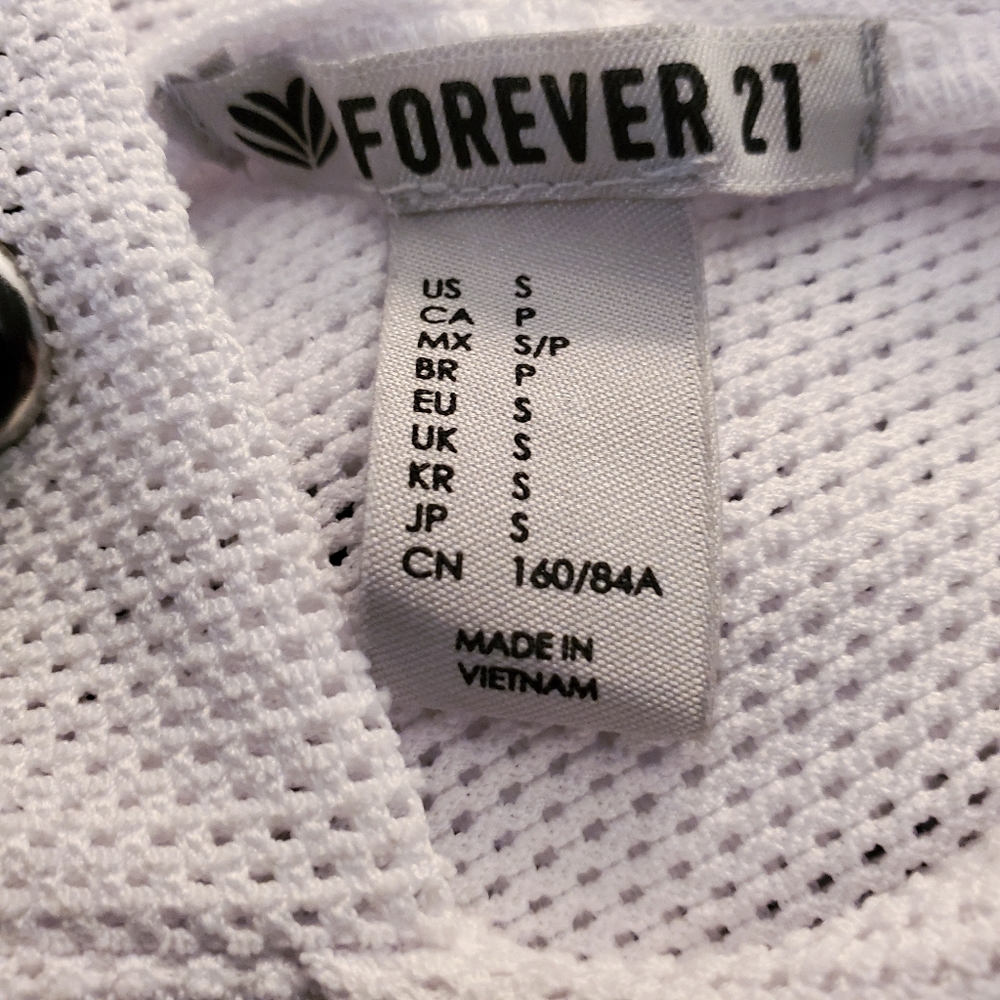 5/25 Forever 21 S Mesh NEW YORK CITY XXL Hoodie Top - Picture 7 of 7